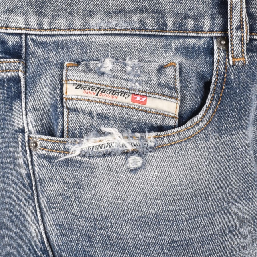 Diesel D Strukt Slim Fit Light Wash Jeans Blue | Mainline Diesel D Strukt Slim Fit Light Wash Jeans Blue | Mainline